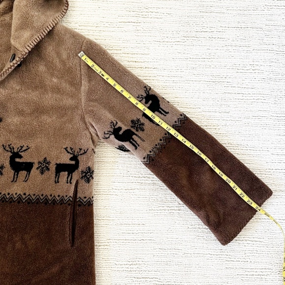 Alpine Studio | Fleece Reversible Oversized Hood Coat | Brown | M - Picture 8 of 11